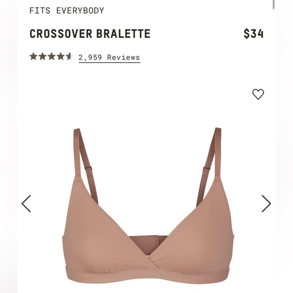 Skims Crossover Bralette Size Small - Picture 2 of 3